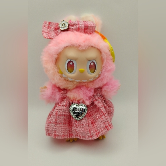 Labubu Other - Labubu Miu Vibes Dark Pink Dress with Headbow*DOLL NOT INCLUDED*